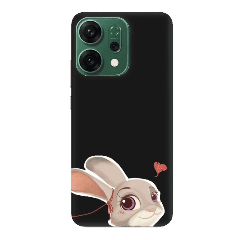 Oppo RENO 14 Valentines 16 Black Colored Silicone TPU Θήκη
